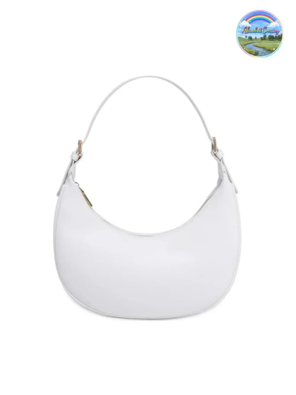 Faux Leather Crescent Hobo Bag Crossbody Shoulder Purse